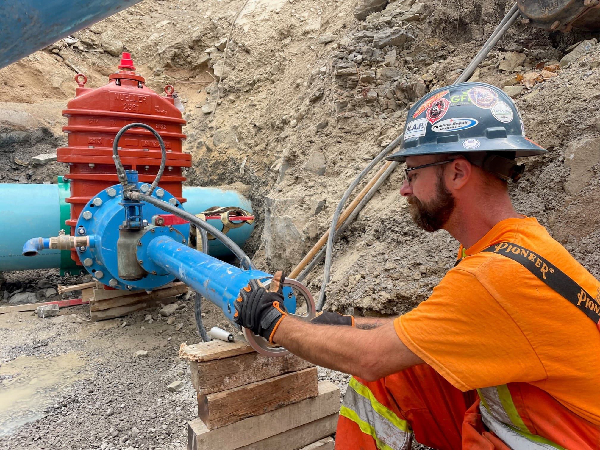 Pipeline repair work